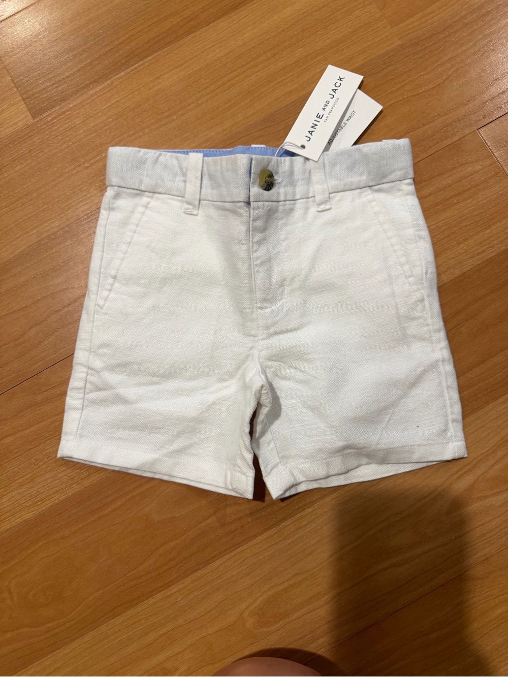 NWT- Janie and Jack White Cotton-Blend Toddler Shorts